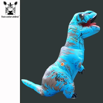 Надувной костюм динозавра, костюмы для вечеринок, Маскарадный костюм Аниме на Хэллоуин Для взрослых Детей, Косплей с рисунком Динозавра, T-REX