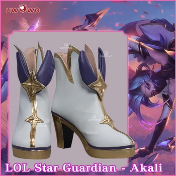 UWOWO League of Legends/Обувь для костюмов LOL Star Guardian Akali SG Akali Обувь для косплея