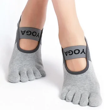 Бандажные носки для йоги, Дышащие противоскользящие носки для пилатеса, для танцоров йоги, Пилатеса, балета, Мягкие женские хлопчатобумажные носки