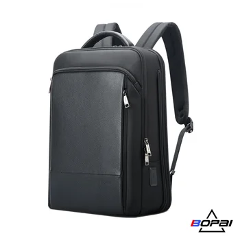 Мужской рюкзак BOPAI с возможностью расширения для выходных, работы и путешествий, Мужской Водонепроницаемый 15,6-дюймовый ноутбук, противоугонный Деловой Большой рюкзак