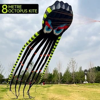 3D 8-метровый воздушный змей с осьминогом, программное обеспечение, надувной воздушный змей, легко летающий и устойчивый к разрыву, взаимодействие родителей и детей, воздушный змей Weifang