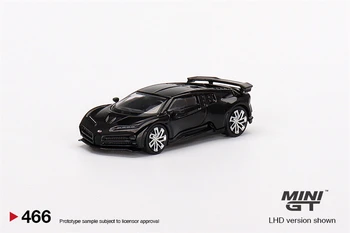 MINI GT 1:64 Bugatti Centodieci Черная модель автомобиля, отлитая под давлением LHD