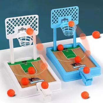 Спортивные игры для баскетбола в помещении, Детские игровые наборы, Обруч с 4 мячами, Интерактивная Детская Настольная игра, Настольная игрушка с мячом Для детей