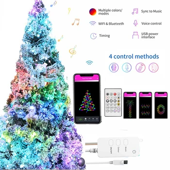 Гирлянда 5 м 10 м Smart Wifi APP Рождественские сказочные гирлянды с умным Bluetooth LED-гирляндой для декоративного новогоднего интерьера