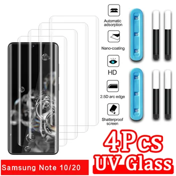 4 шт., УФ-закаленное стекло для Samsung Galaxy Note 10 20 Plus, защитная пленка для экрана Glaxy Note 20 10 Ultra