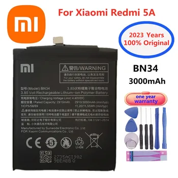 2023 Года Xiao mi Оригинальный Аккумулятор для XIAOMI Redmi 5A BN34 2910 мАч Сменный Аккумулятор Большой Емкости Для телефонов + Инструменты