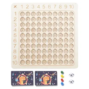 Деревянная Настольная игра на Умножение, Детская Математическая таблица, Игра Монтессори, Обучающая Головоломка, Развивающая Игрушка, Интерактивное Мышление G9S1