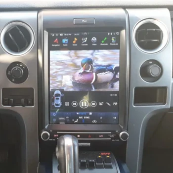 Android 13 Для Ford F150 2013-2021 Tesla Стиль Автомобильный Стереоэкран Мультимедийное Головное устройство Беспроводной CarPlay GPS Навигация 2 Din
